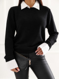 Pulover polo elegant negru