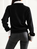 Pulover polo elegant negru