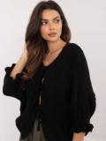 Pulover elegant negru cu mâneci 3/4
