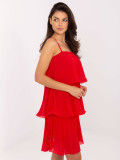 Rochie cocktail roșie elegantă