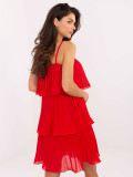 Rochie cocktail roșie elegantă