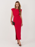 Rochie midi roșie cu drapaje