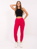 Pantaloni de trening roșii din material reiat
