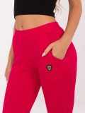 Pantaloni de trening roșii din material reiat
