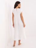 Rochie midi elegantă ecru cu buzunare