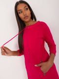 Rochie mini fucsia cu mâneci 3/4