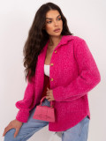Jachetă de tranziție fucsia cu guler