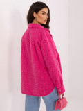 Jachetă de tranziție fucsia cu guler