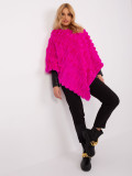 Poncho fucsia cu căptușeală