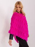 Poncho fucsia cu căptușeală