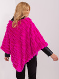 Poncho fucsia cu căptușeală
