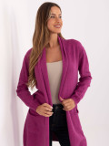 Cardigan fucsia cu buzunare