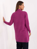 Cardigan fucsia cu buzunare