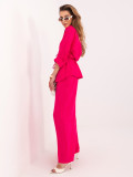 Set elegant roz cu cămașă și pantaloni largi
