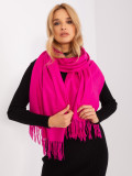 Șal fucsia neted din tricot moale