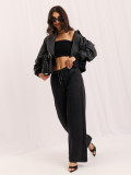 Pantaloni de trening gri wide leg