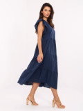Rochie oversize albastră cu volane
