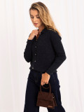 Pulover polo elegant bleumarin cu guler