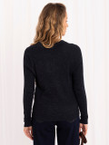 Pulover polo elegant bleumarin cu guler