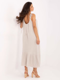 Rochie bej cu volan