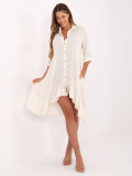 Rochie de vară asimetrică în nuanță de bej deschis
