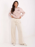 Pantaloni de trening bej cu buzunare laterale