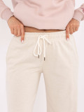 Pantaloni de trening bej cu buzunare laterale