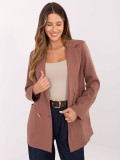 Sacou elegant bej cu căptușeală și buzunare