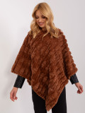 Poncho bej elegant cu căptușeală