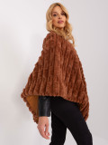 Poncho bej elegant cu căptușeală