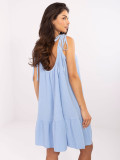 Rochie de vară evazată în albastru deschis