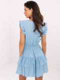 Rochie de vară evazată în albastru deschis