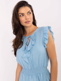 Rochie de vară evazată în albastru deschis