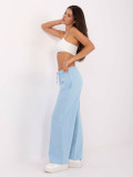 Pantaloni stilati în albastru deschis