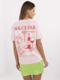 Tricou roz cu imprimeu