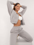 Joggere sport gri deschis cu talie înaltă