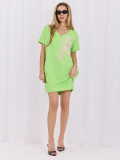 Rochie de vară verde deschis cu buzunare