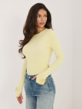 Bluză galbenă ribată cu mâneci lungi