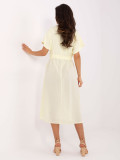 Rochie de vară evazată în galben deschis
