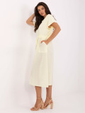 Rochie de vară evazată în galben deschis