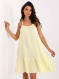 Rochie de vară evazată în galben deschis