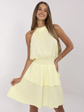 Rochie de vară evazată în galben deschis