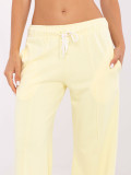 Pantaloni sportivi eleganți în galben deschis