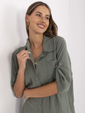 Rochie oversize cu mânecă 3/4 în culoare bej
