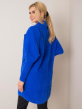Palton kobalt din alpaca fluffy