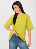 Tricou verde lime cu mânecă scurtă