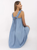 Rochie maxi albastră oversize