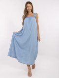 Rochie maxi albastră oversize