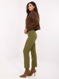 Pantaloni eleganți în culoare măslinie