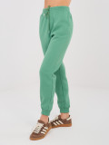 Pantaloni de trening pistachio cu talie înaltă